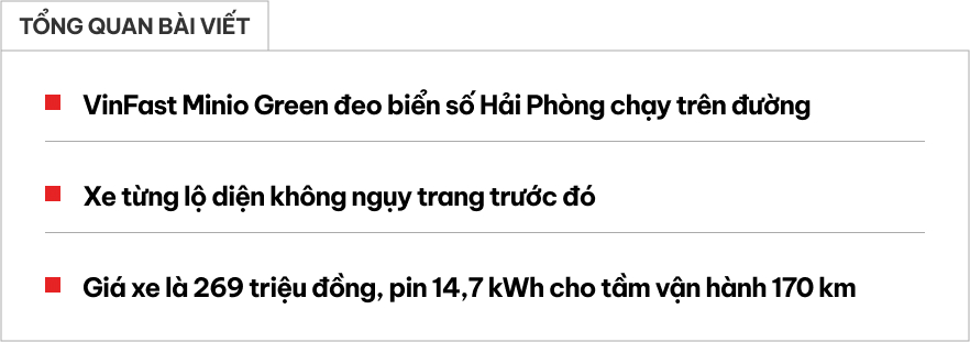 Minio Green chạy trên đường phố Hải Phòng