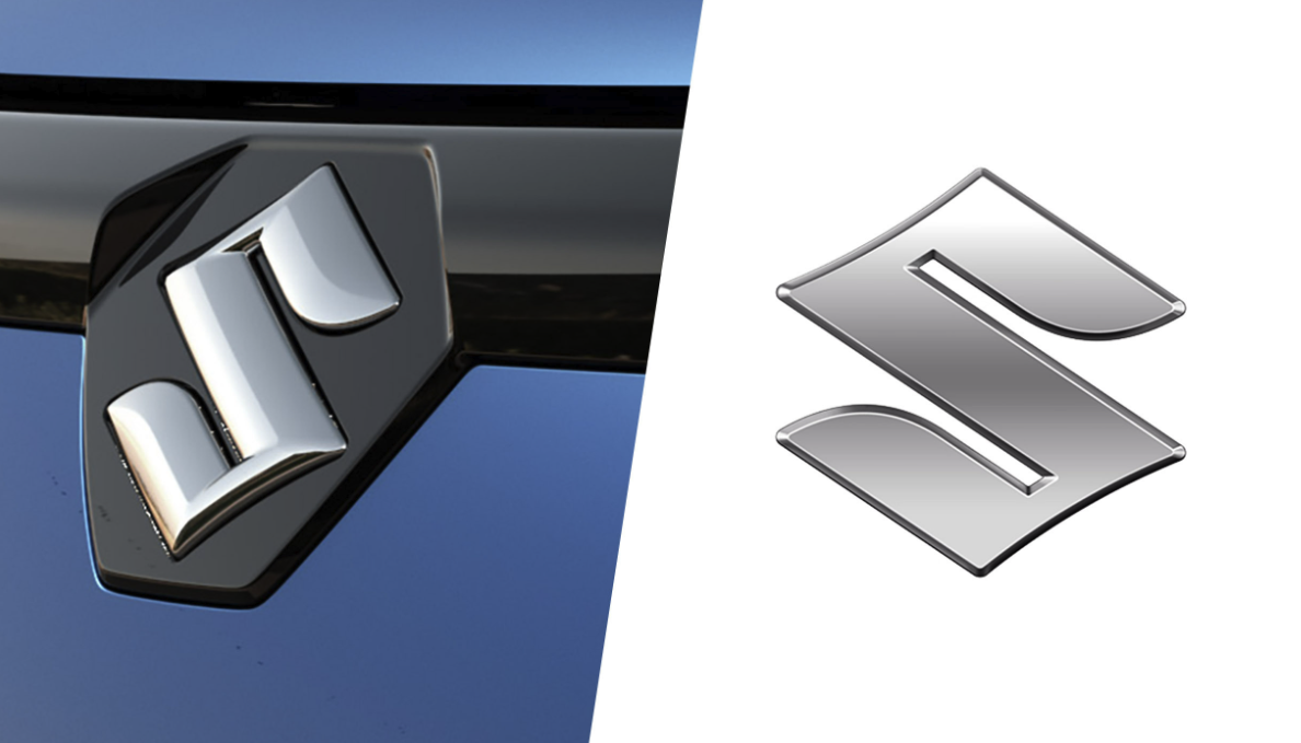 Phân biệt logo Suzuki cũ và mới từ góc chéo