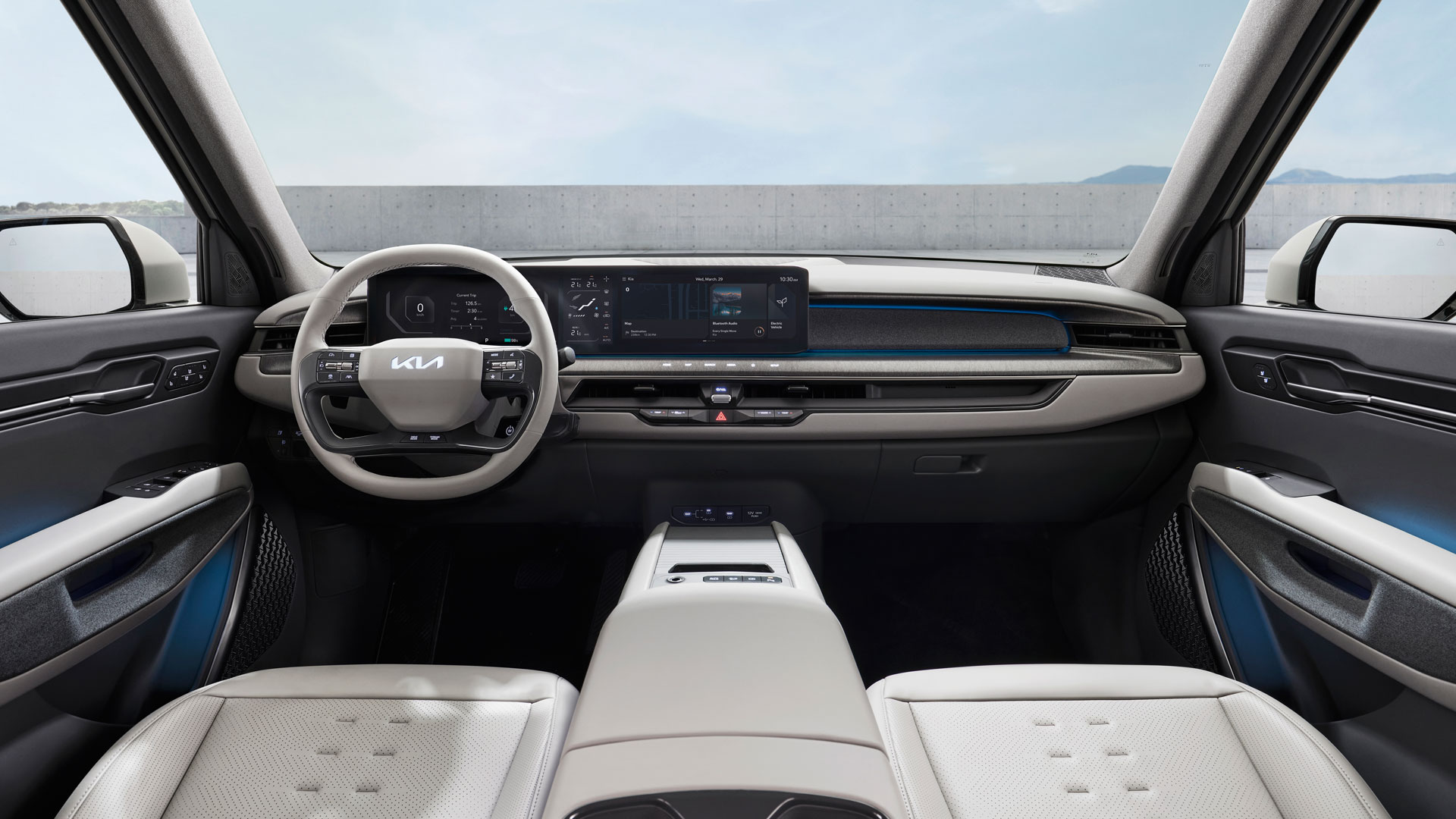 Nội thất tối giản và hiện đại giống EV9