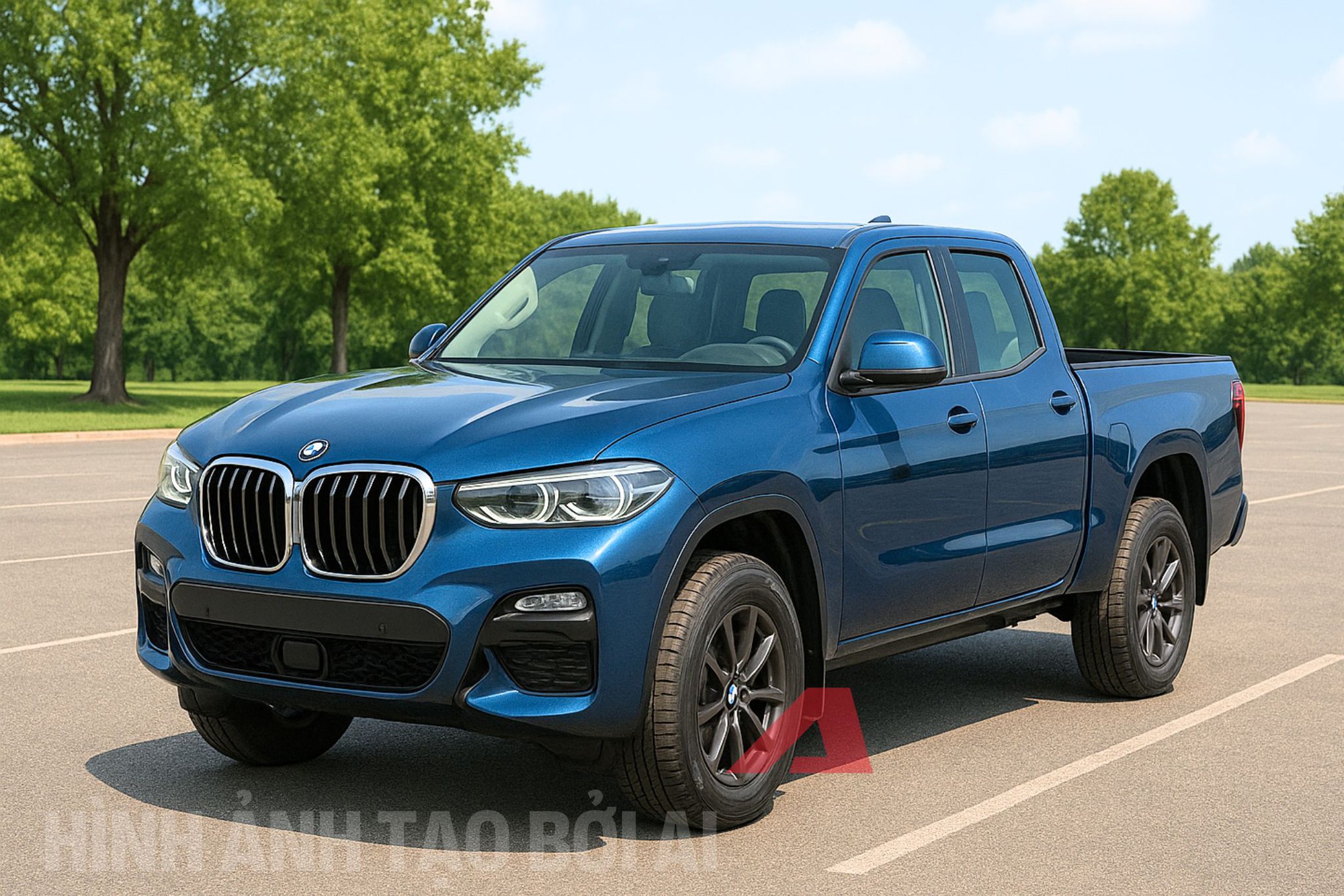 Ảnh phác thảo mẫu xe có kiểu dáng bán tải giống BMW