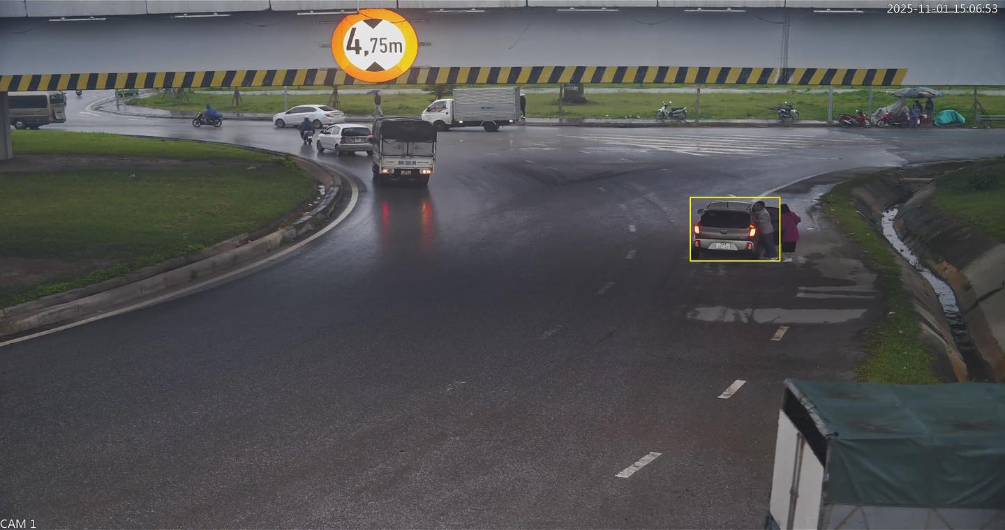 Ô tô vi phạm dừng xe tại vị trí cấm