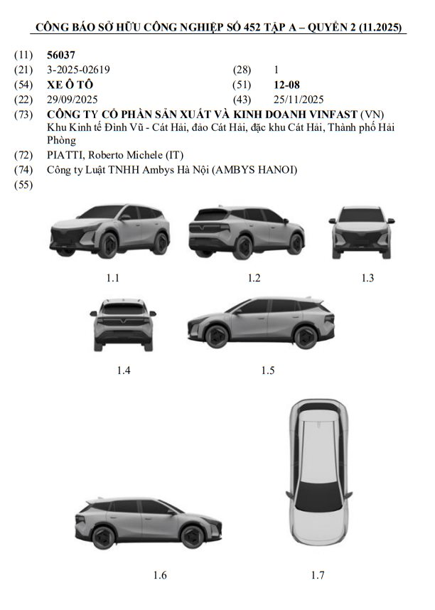 SUV phiên bản mới giữ logo chữ V SUV mới của VinFast giữ logo chữ V