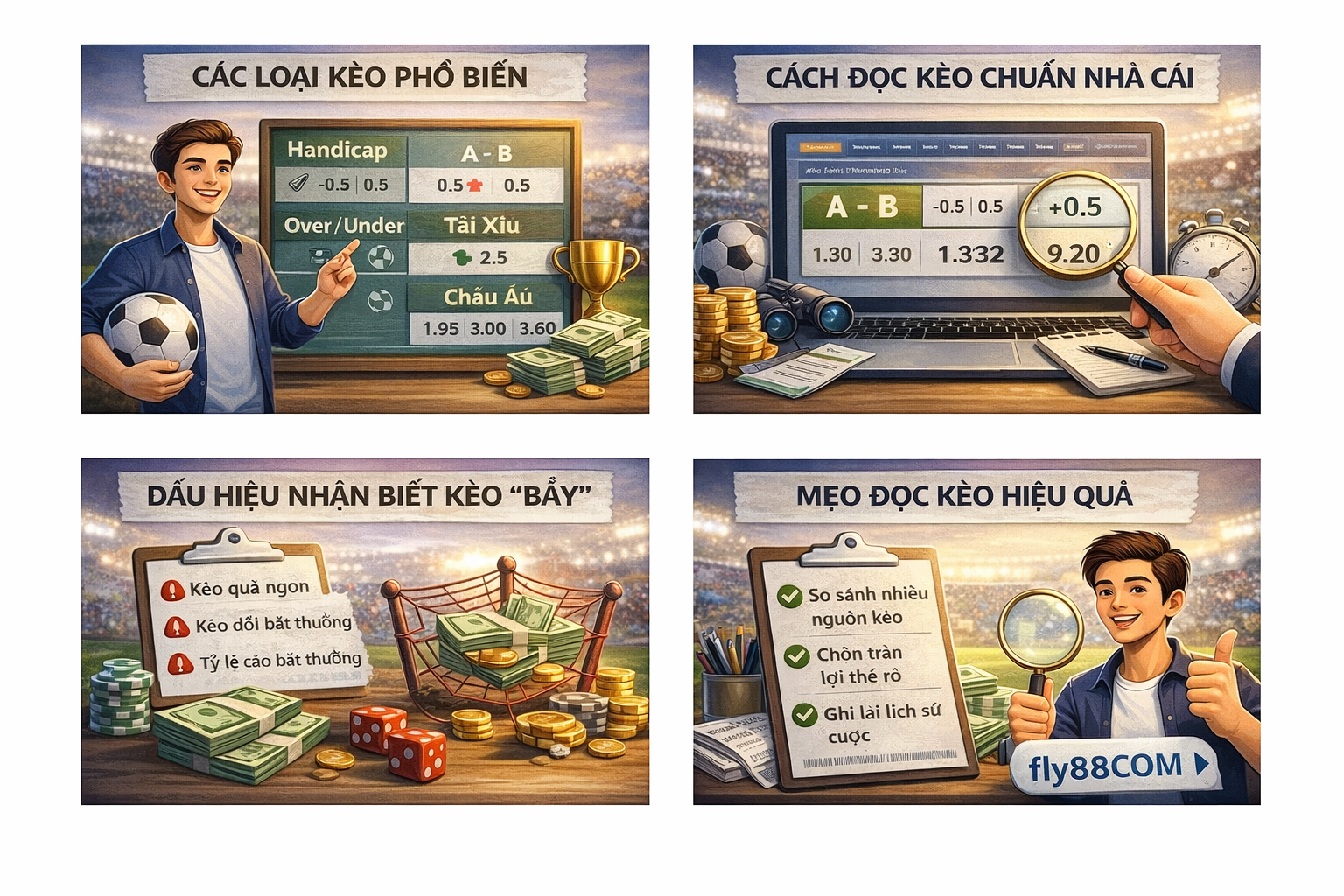 Hướng dẫn đọc kèo cược hiệu quả 